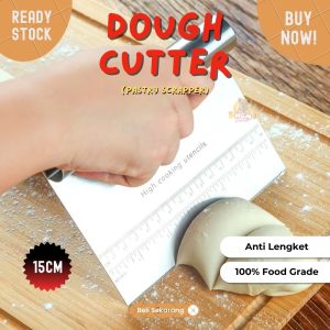 DOUGH CUTTER / PASTRY SCRAPPER Stainless Steel Pemotong Adonan 15CM
