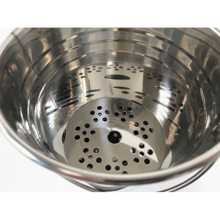1.5L Tempat es batu ember Stainless - Ice bucket stainless lebar 15cm - Image 5