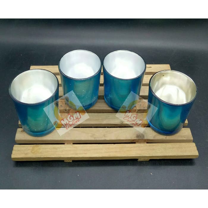 Gelas lilin chrome warna - gelas lilin minyak - tempat lilin murah - Image 4