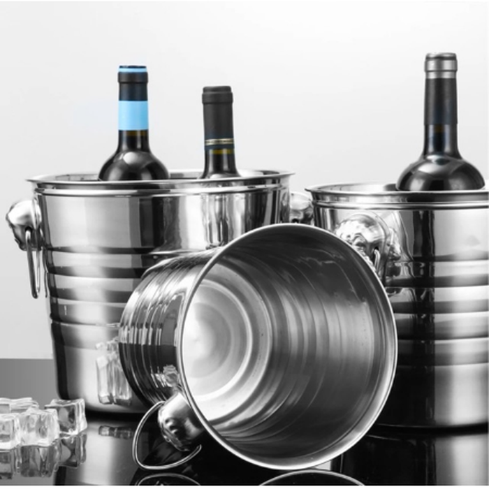 5.0L Tempat es batu ember Stainless - Ice bucket stainless lebar 21cm - Image 2