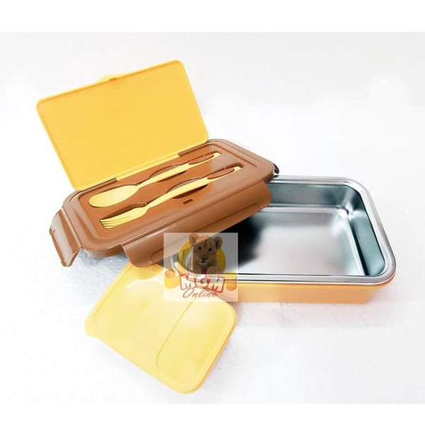 Dubblin Buffet 600ML Tempat makan Stainless ANTI TUMPAH Lock n Lock