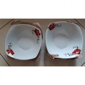 Mangkok segi4 mangkok soup 15cm - Mangkok Keramik 6inch TNT