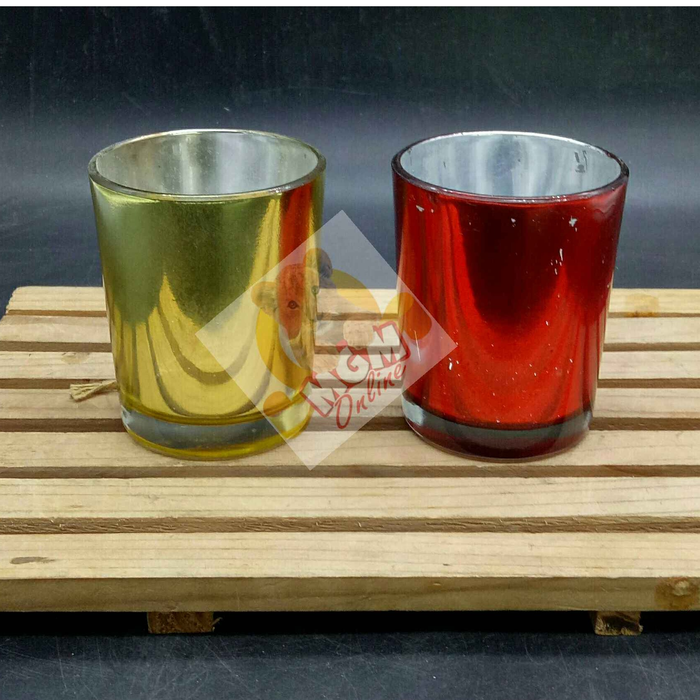 Gelas lilin chrome warna - gelas lilin minyak - tempat lilin murah - Image 5