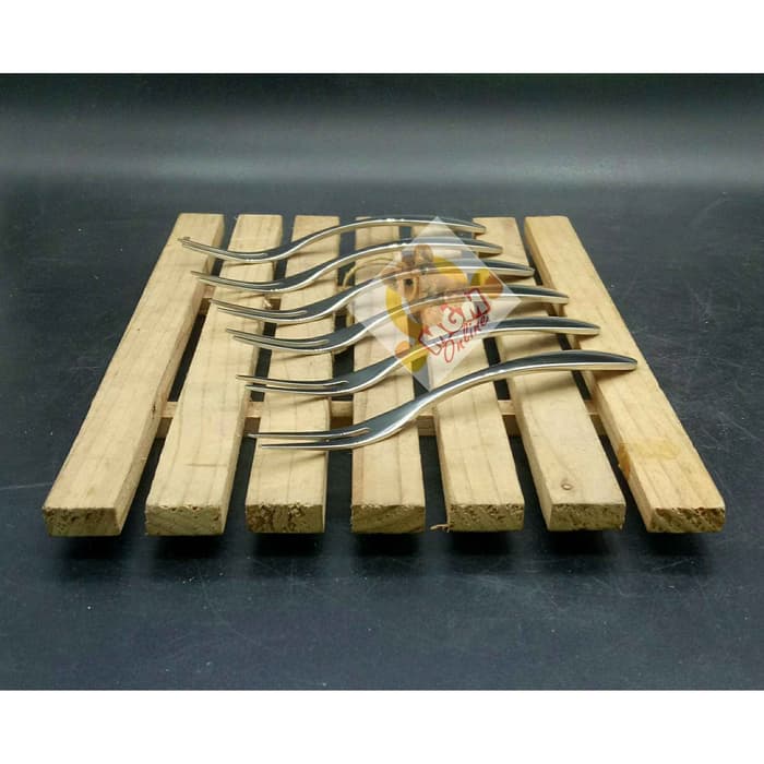 Garpu buah Hotel 12cm Stainless Steel 18-10 garpu mini stainless 2537 - Image 3