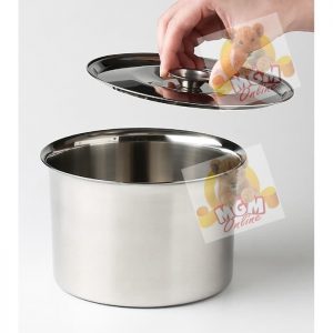 18cm Bulat Food pan prasmanan Stainless foodpan bulat Tinggi 9.5CM