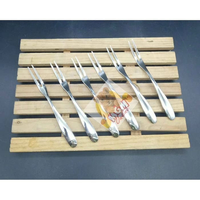 Garpu buah Hotel 12cm Stainless Steel 18-10 garpu mini stainless 2537 - Image 2
