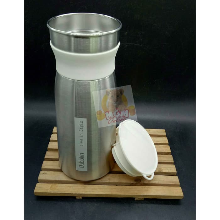 Dubblin Pure Jug 1.2L Teko Stainless dengan grip silicon 1.2L pitcher - Image 2