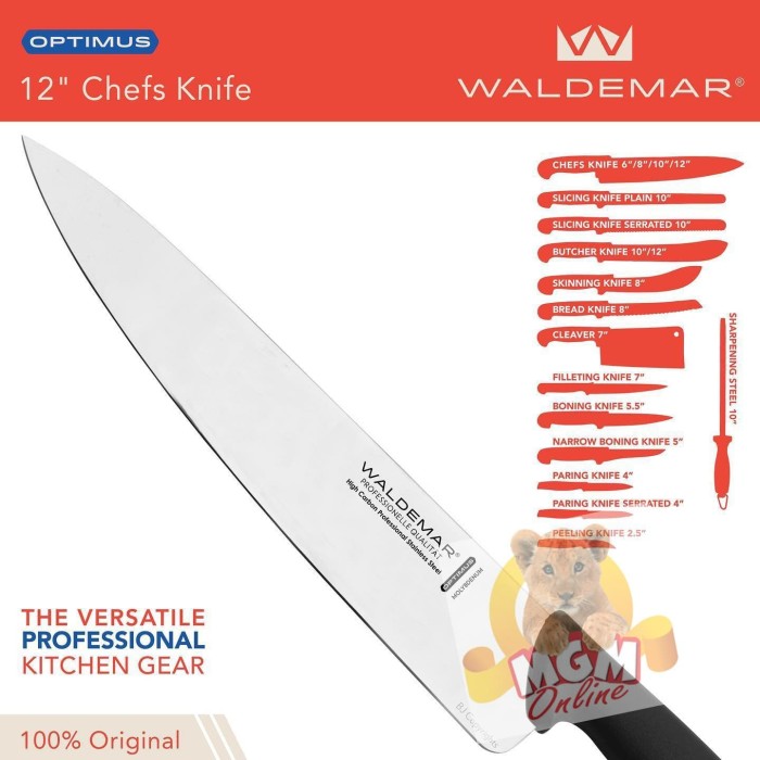 Waldemar Chefs knife 12inch - Pisau Dapur 30cm Optimus ORIGINAL - Image 5