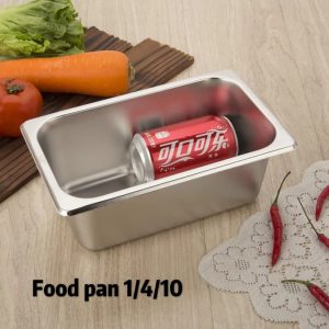 Food pan prasmanan Stainless ukuran 1/4 tinggi 10CM / Wadah Stainless
