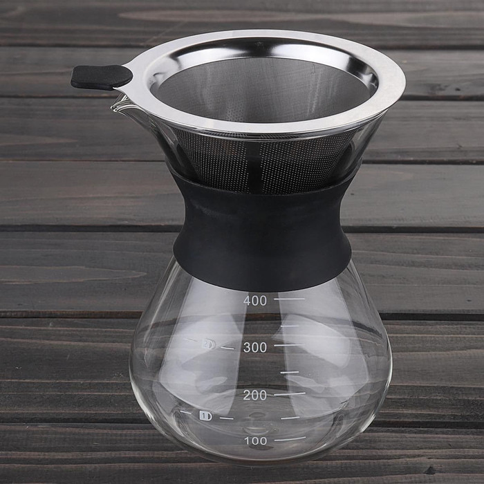 400ml Chemex v60 drip decanter with silicon grip pour over Coffee 2185 - Image 3
