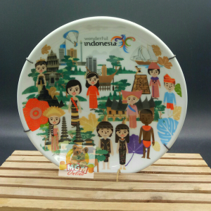 6inch Pajangan Piring Indonesia oleh2 / Piring Negara Indonesia Wonderful