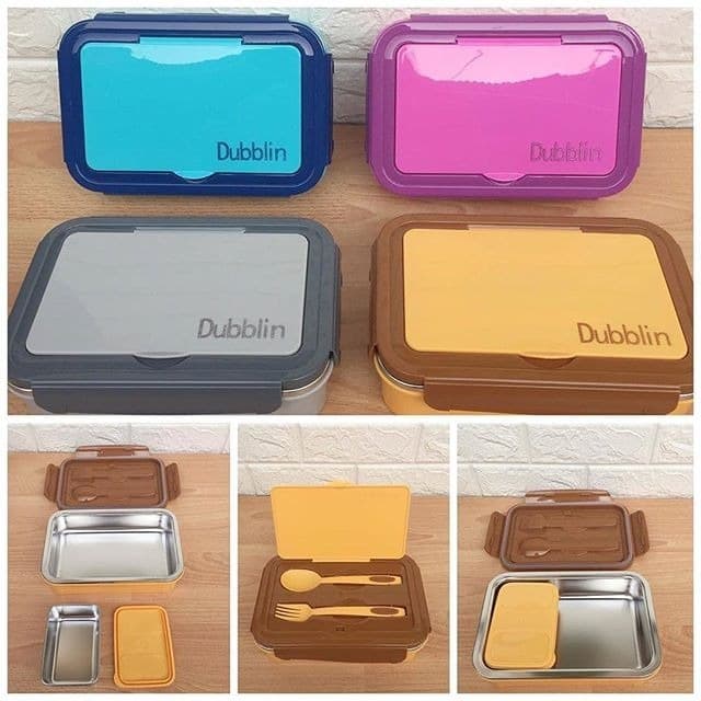 Dubblin Buffet 600ML Tempat makan Stainless ANTI TUMPAH Lock n Lock - Image 5