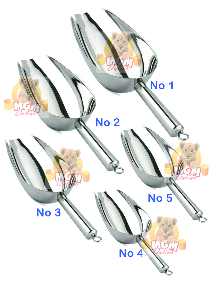 Sendok Skop Es Batu Stainless 8.5inch / 20CM ( Skop Beras / Skop Gula ) - Image 5