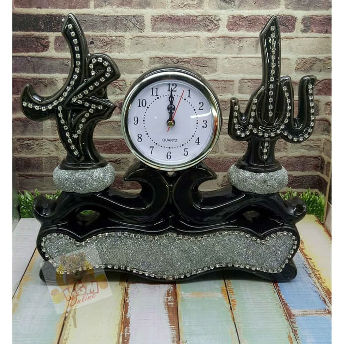 Pajangan Keramik Allah & Muhammad kaligrafi Jam kaligrafi T27CM 2513
