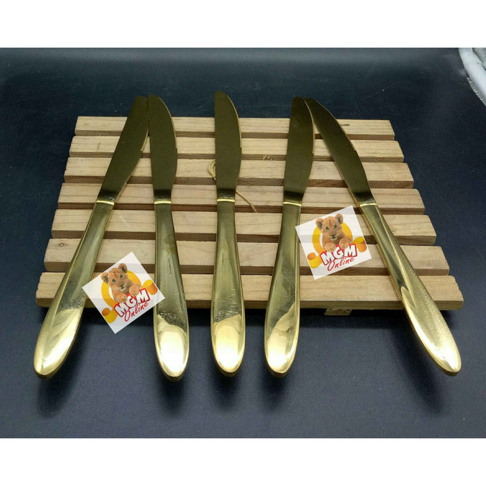 Pisau Makan Gold Pisau emas HOTEL Stainless Steel 18-10 emas - Image 4