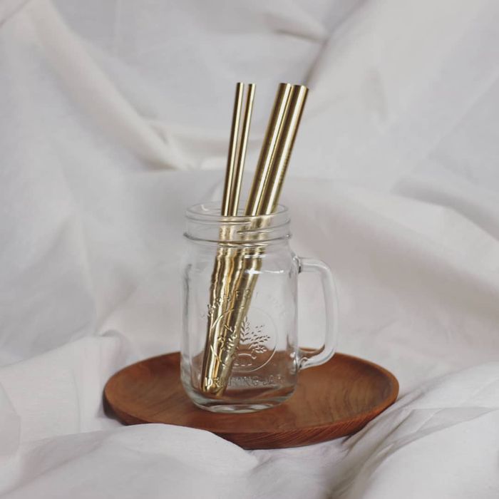 GOLD Sedotan Stainless Korea Food Grade + FREE Sikat (Lurus / Bengkok) - Image 2