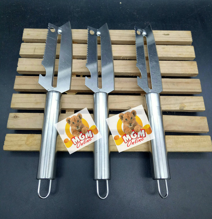Stainless Tebal MAGIC Pisau 4in1 - Pisau & Peeler & Buka Botol & Serut - Image 4