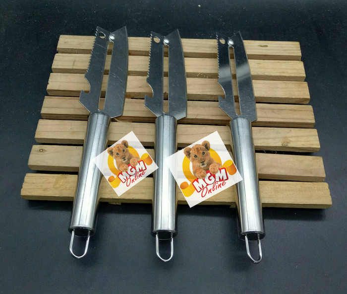 Stainless Tebal MAGIC Pisau 4in1 - Pisau & Peeler & Buka Botol & Serut