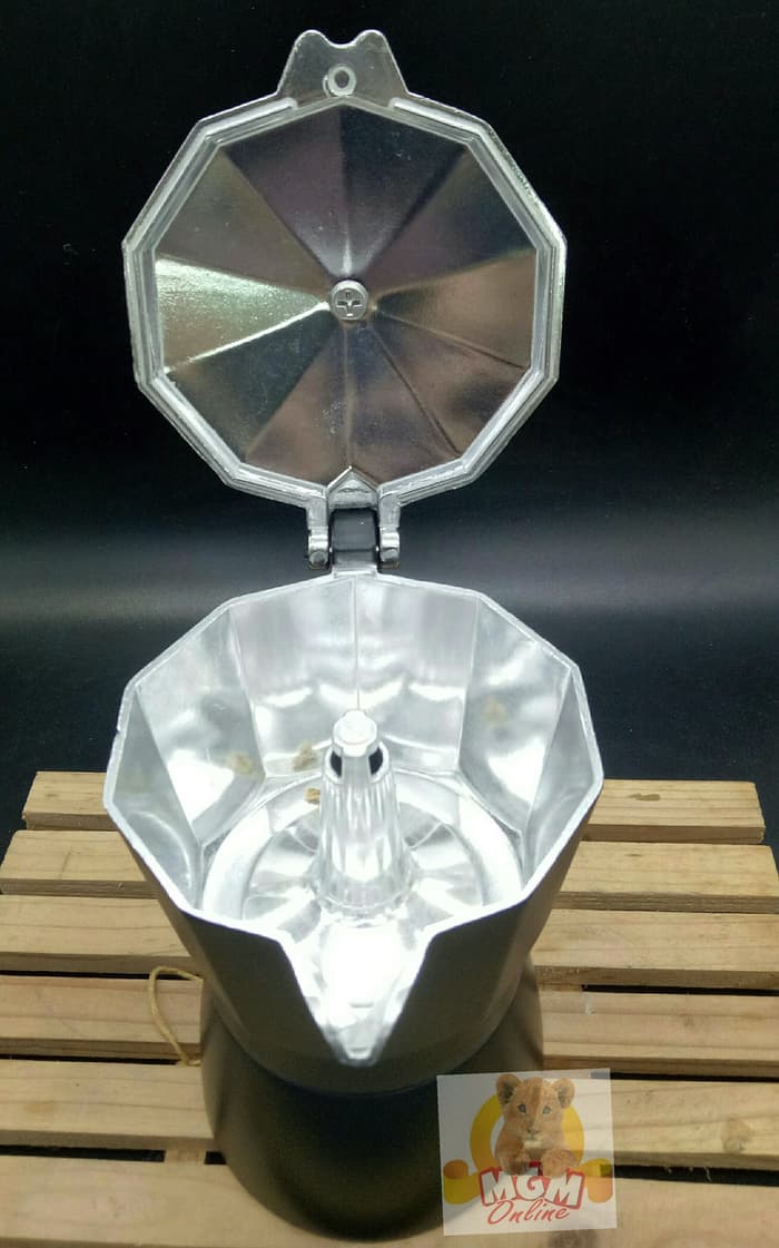 Moka Pot Alumunium Black 3Cup / Espresso Maker 3Cups segi10 2359 - Image 5