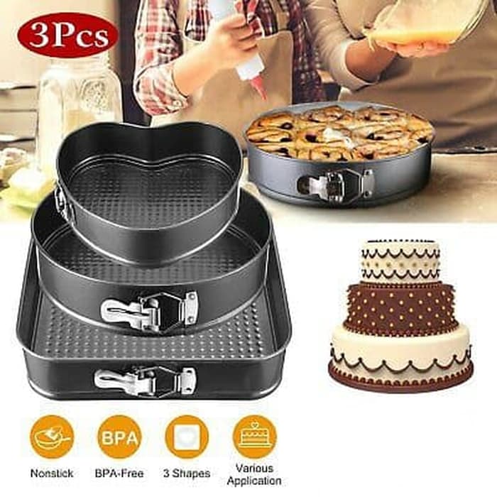 Set3 bentuk Loyang teflon bongkar pasang loyang kue cetakan - 2704 - Image 5