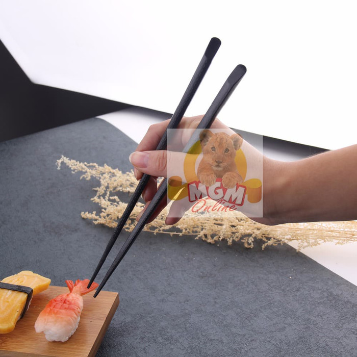Sumpit Jepang PREMIUM hitam 22CM / Japanese Chopstick PREMIUM 1 pasang - Image 4