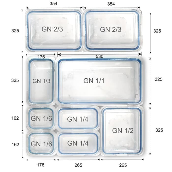 Polycarbonate Food pan 1/4 tinggi 6.5CM - foodpan 1/4 T6.5 tahan 100C - Image 4