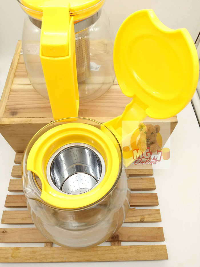 Teko Kaca 1100ml / Teko kopi / Teapot Kaca 1100ml saringan Stainless - Image 3