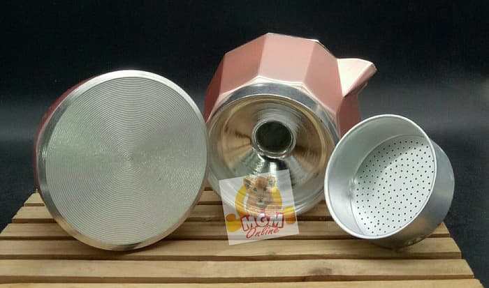 Moka Pot Alumunium Warna 3Cup / Espresso Maker 3Cups segi10 2365 - Image 2