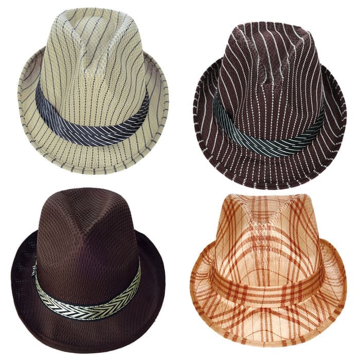 Topi Fedora Jazz motif & Polos / Topi Tompi / Topi Jazz unisex - Image 5