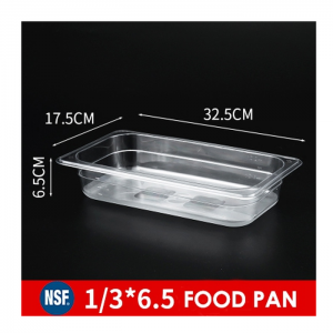 Polycarbonate Food pan 1/3 tinggi 6.5CM - foodpan 1/3 T6.5 tahan 100C