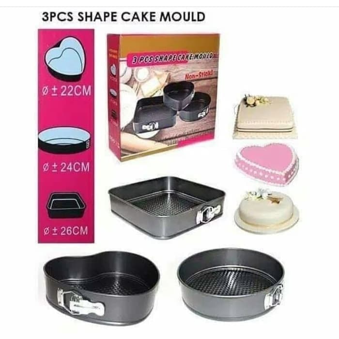 Set3 bentuk Loyang teflon bongkar pasang loyang kue cetakan - 2704 - Image 3