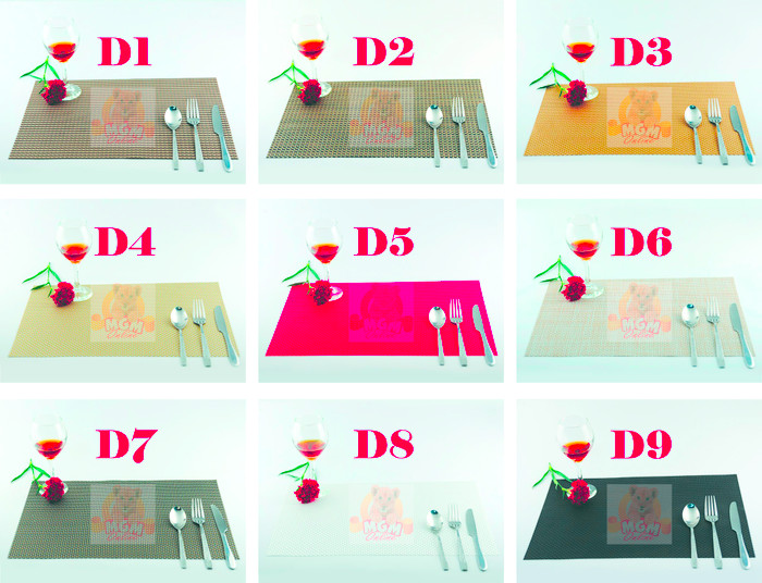 Alas piring / Alas makan / Table Mat PVC Anti Slip Modern isi 4pc - Image 4