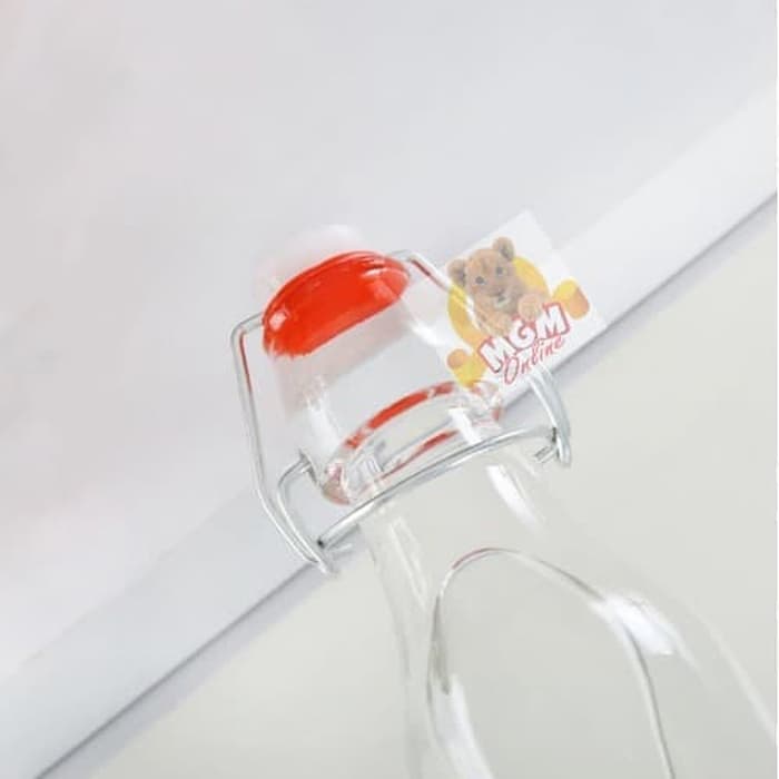 KORKON Kotak botol kaca 500ml dengan stopper tutup kawat kedap 2649 - Image 2
