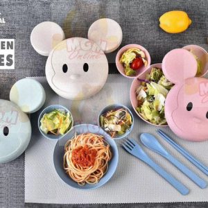 Lunch Box Piring anak mickey mouse (Kepala) / Piring Sekat
