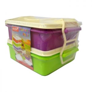 Rantang Susun 2 SegiEmpat ASVITA / Rantang Picnic 15CM