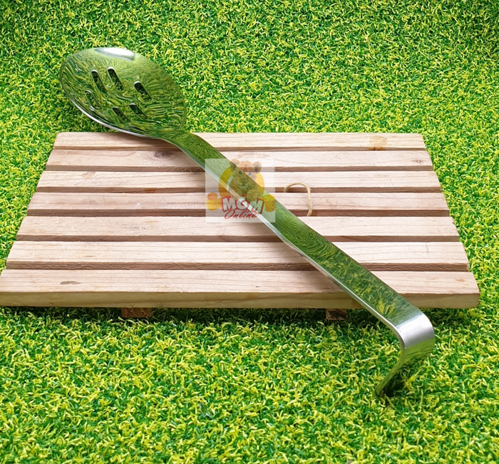Sendok Prasmanan Panjang 33CM Stainless Tekuk agar tdk jatuh (Lubang)
