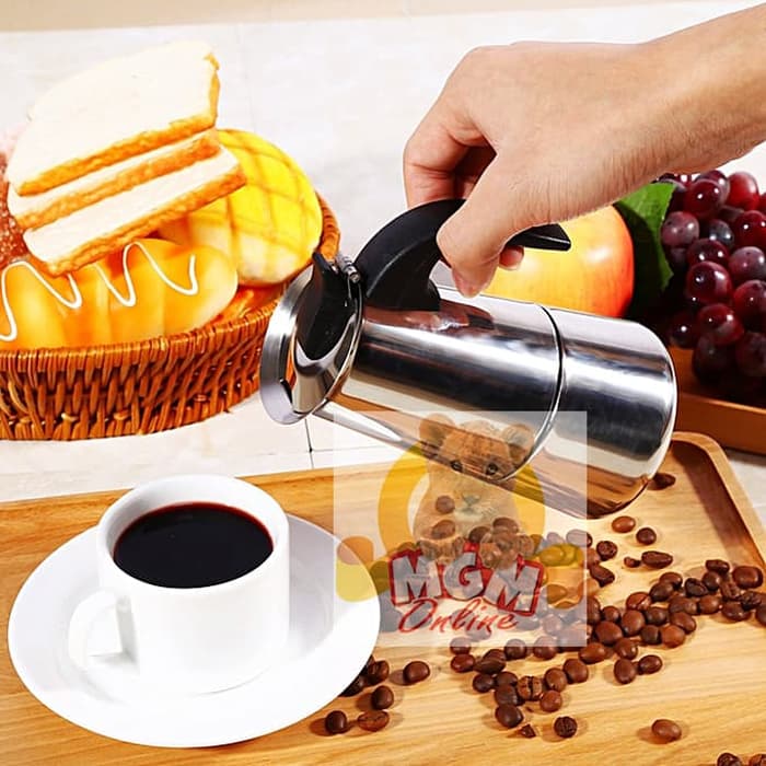 Mocha Pot Stainless 6cup / Espresso Maker Stainless 6Cup 2390 - Image 2