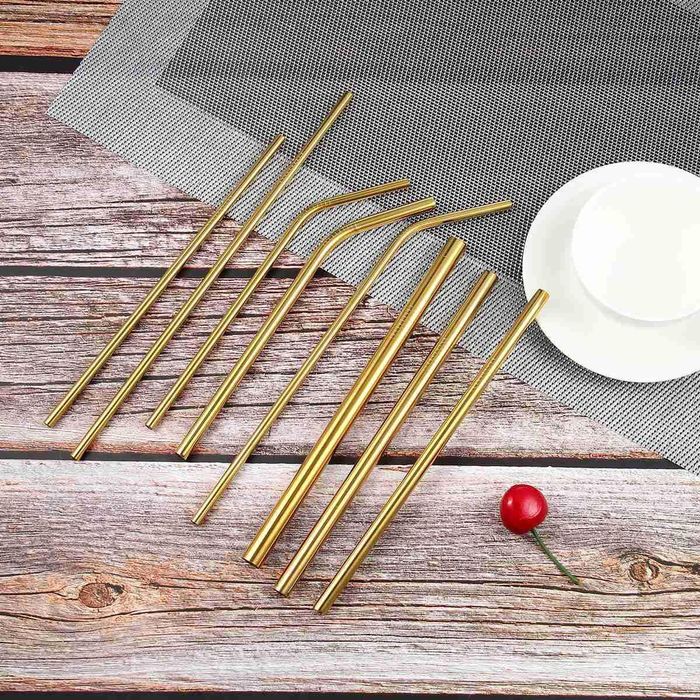 GOLD Sedotan Stainless Korea Food Grade + FREE Sikat (Lurus / Bengkok) - Image 3