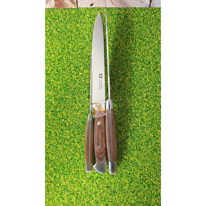 SPECIAL Kayu Handle Pisau Carving 8inch (20CM) Super Tajam Stainless 2726