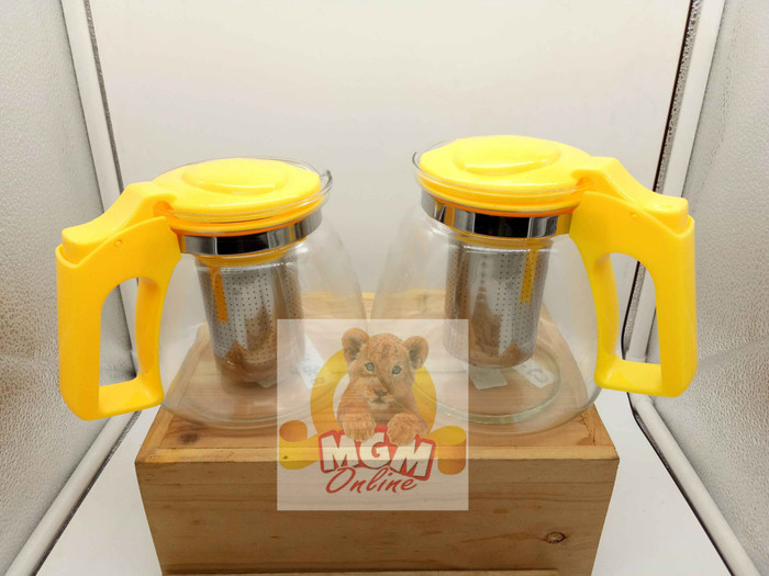 Teko Kaca 1100ml / Teko kopi / Teapot Kaca 1100ml saringan Stainless - Image 2
