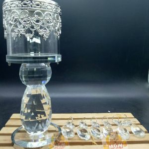 PREMIUM Tempat Lilin Kristal 2layer Juntai 117.5CM 2470