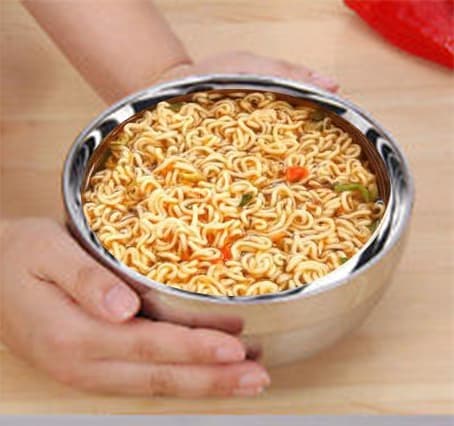Mangkok mei Mangkok Stainless ANTI PANAS (Bersisi 2 Lapis) 7" / 18CM - Image 2
