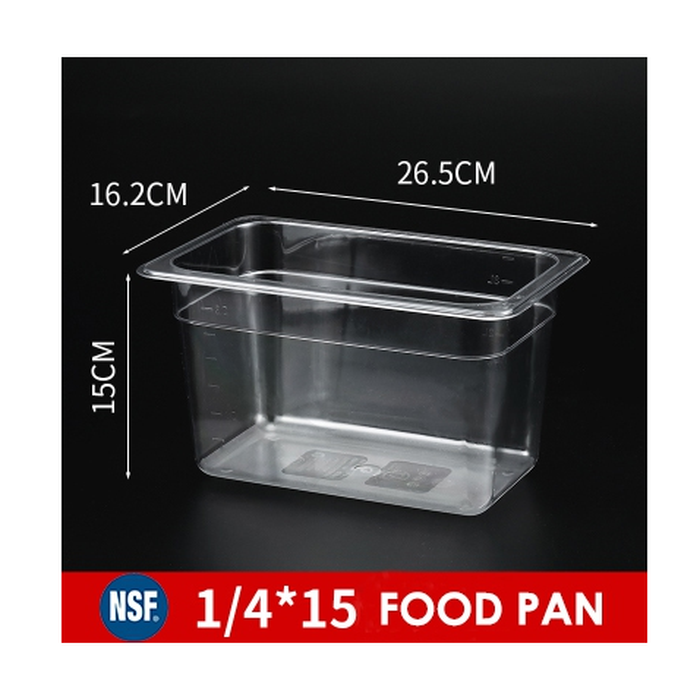 Polycarbonate Food pan 1/4 tinggi 15CM - foodpan 1/4 T15 tahan 100C