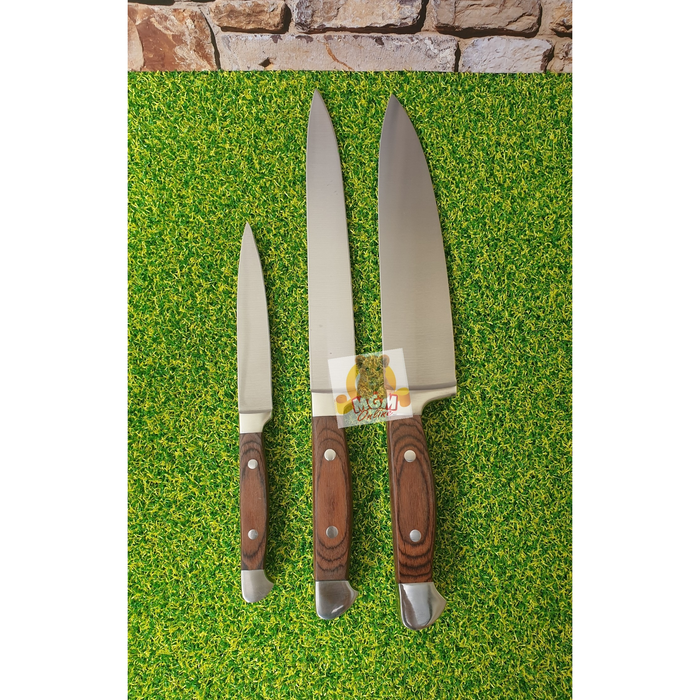 SPECIAL Kayu Handle Pisau Carving 8inch (20CM) Super Tajam Stainless 2726 - Image 4