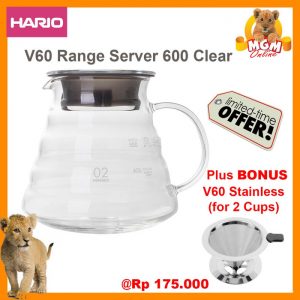 HARIO V60 Range Server 600 Clear XGS-60 / Coffee Server Hario 600ML