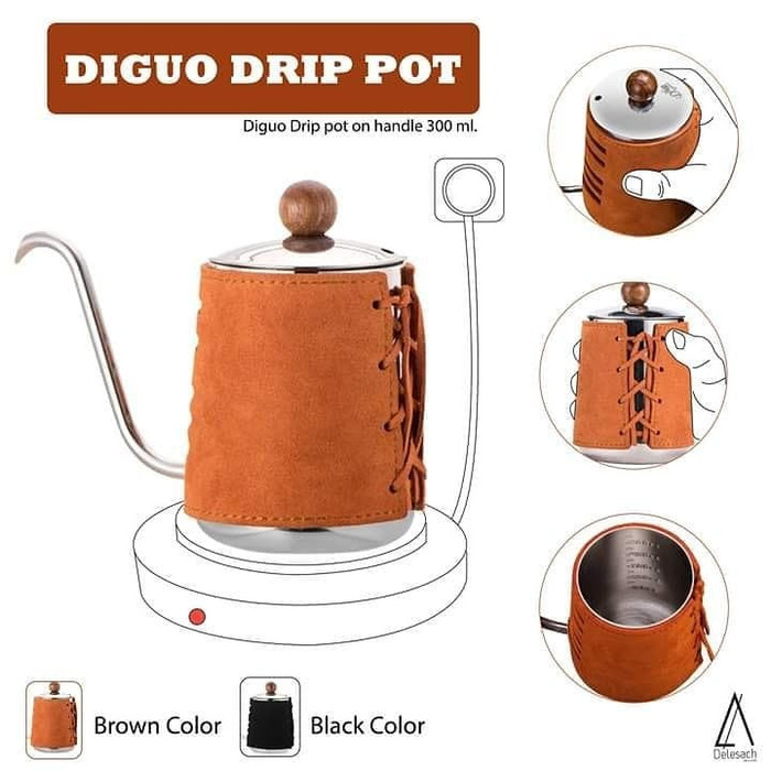 Teko Angsa Kulit 300ml tanpa Gagang / Coffee Kettle 2484 - Image 4