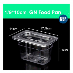 Polycarbonate Food pan 1/9 tinggi 10CM - foodpan 1/9 T10 tahan 100C