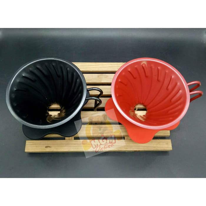 V60 Stainless Dripper 1-2Cups AntiKarat V60 Cone w/ silicone base 2660 - Image 4