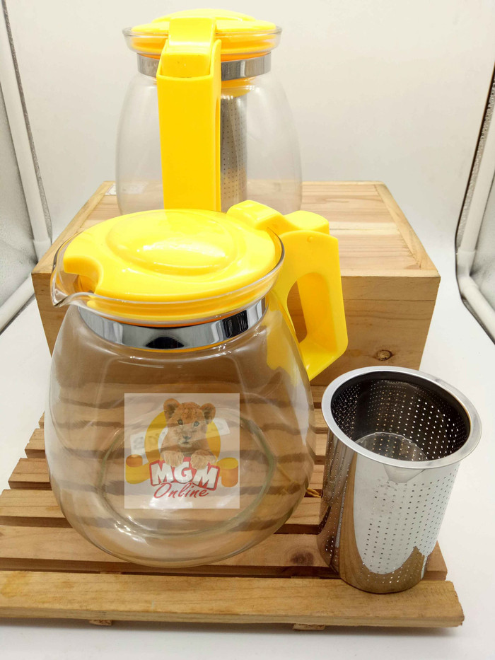 Teko Kaca 1100ml / Teko kopi / Teapot Kaca 1100ml saringan Stainless - Image 4