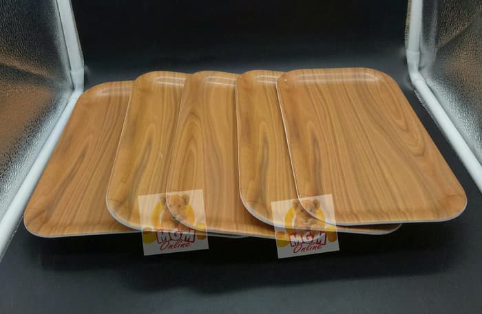 Nampan Nota - Nampan Bon motif Kayu Bahan Melamine 23 x 13 Cm - Image 3